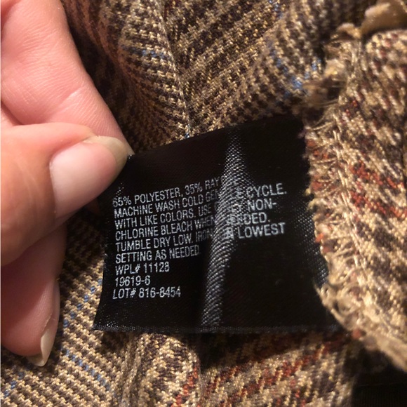 East 5th Vintage Brown Plaid Midi Skirt Size 6 - Picture 9 of 10